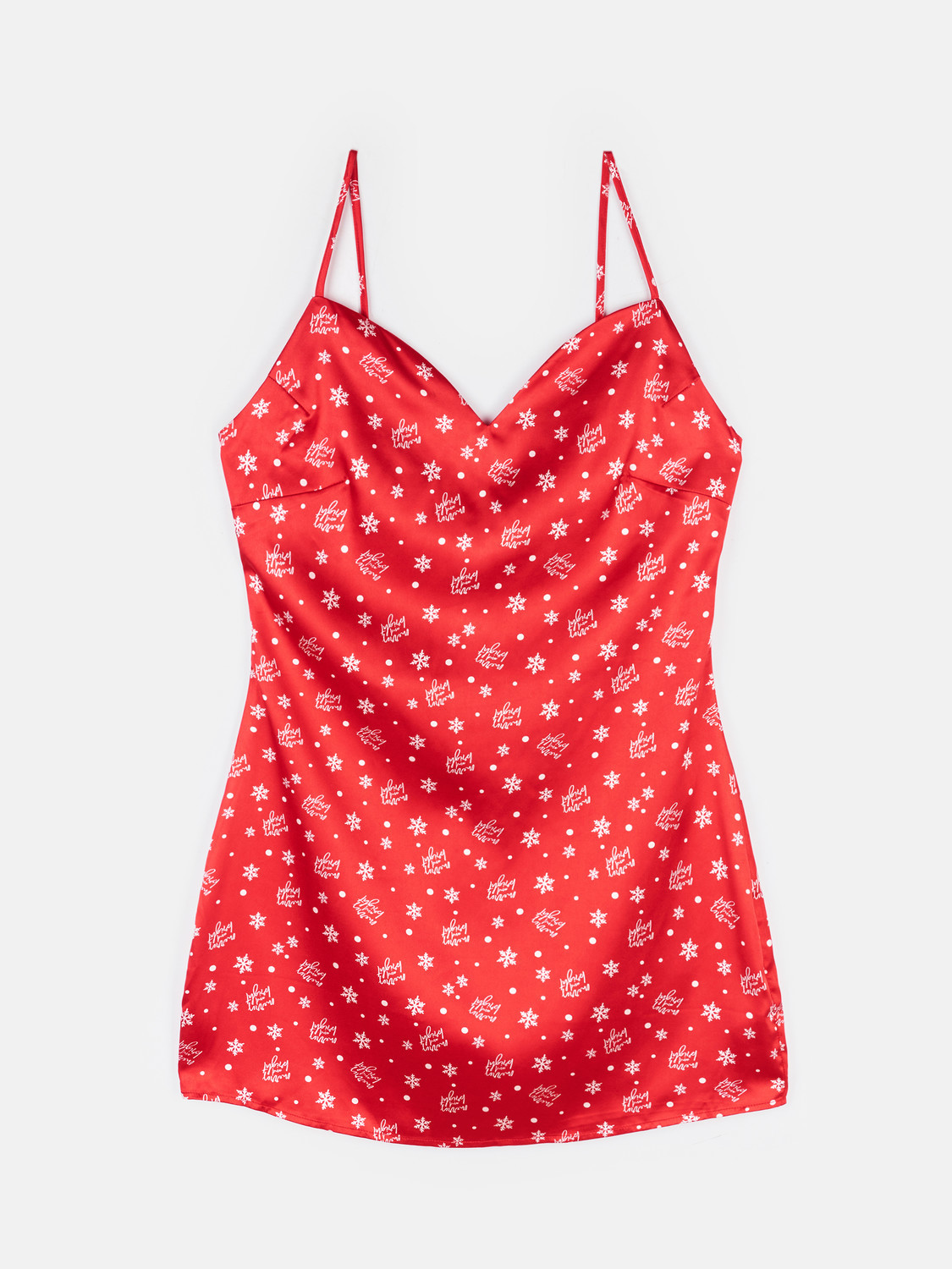 GATE Saténová nočná košieľka s potlačou