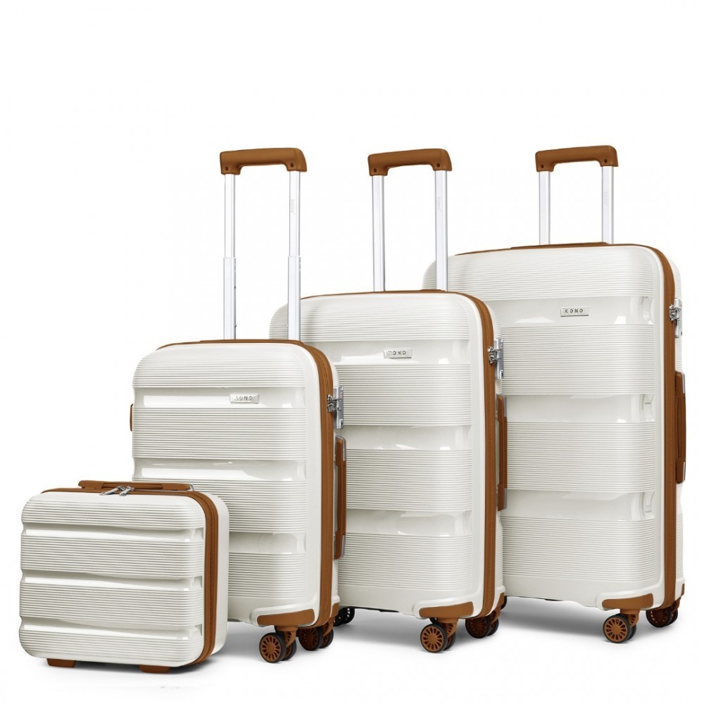 KONO Set 4 kufrov z polypropylénu - 15L, 44L, 77L, 111L - čierna