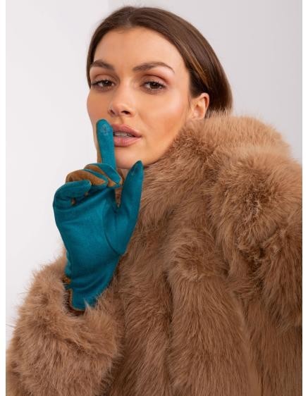 Dámske rukavice s ozdobnými pruhmi VIVA modré