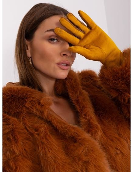 Dámske rukavice s ozdobnými pruhmi VIVA žltá