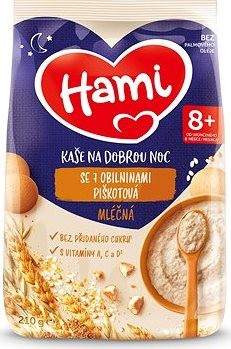 Hami mliečna kaša so 7 obilninami piškótová 210 g