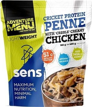 Adventure Menu/SENS – LightWeight Svrčkové proteínové penne s kuracím mäsom v kreolskej krémovej omáčke