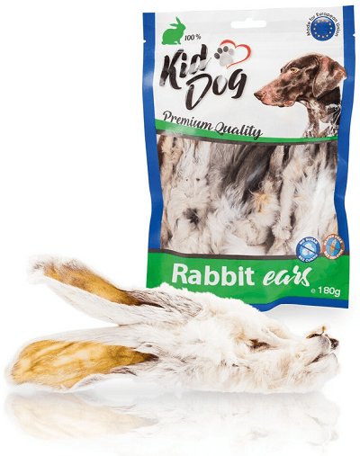 KID DOG KD králicie ucho so srstou 180g