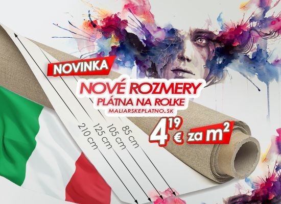 Maliarske plátno na rolke - rôzna šírka