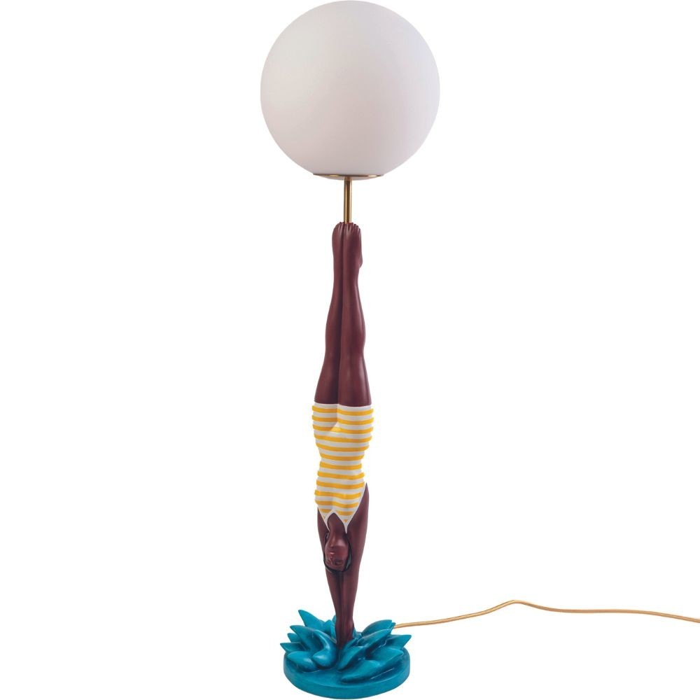 Stolová lampa LADY DIVER 95 cm, žltá, živica, Seletti