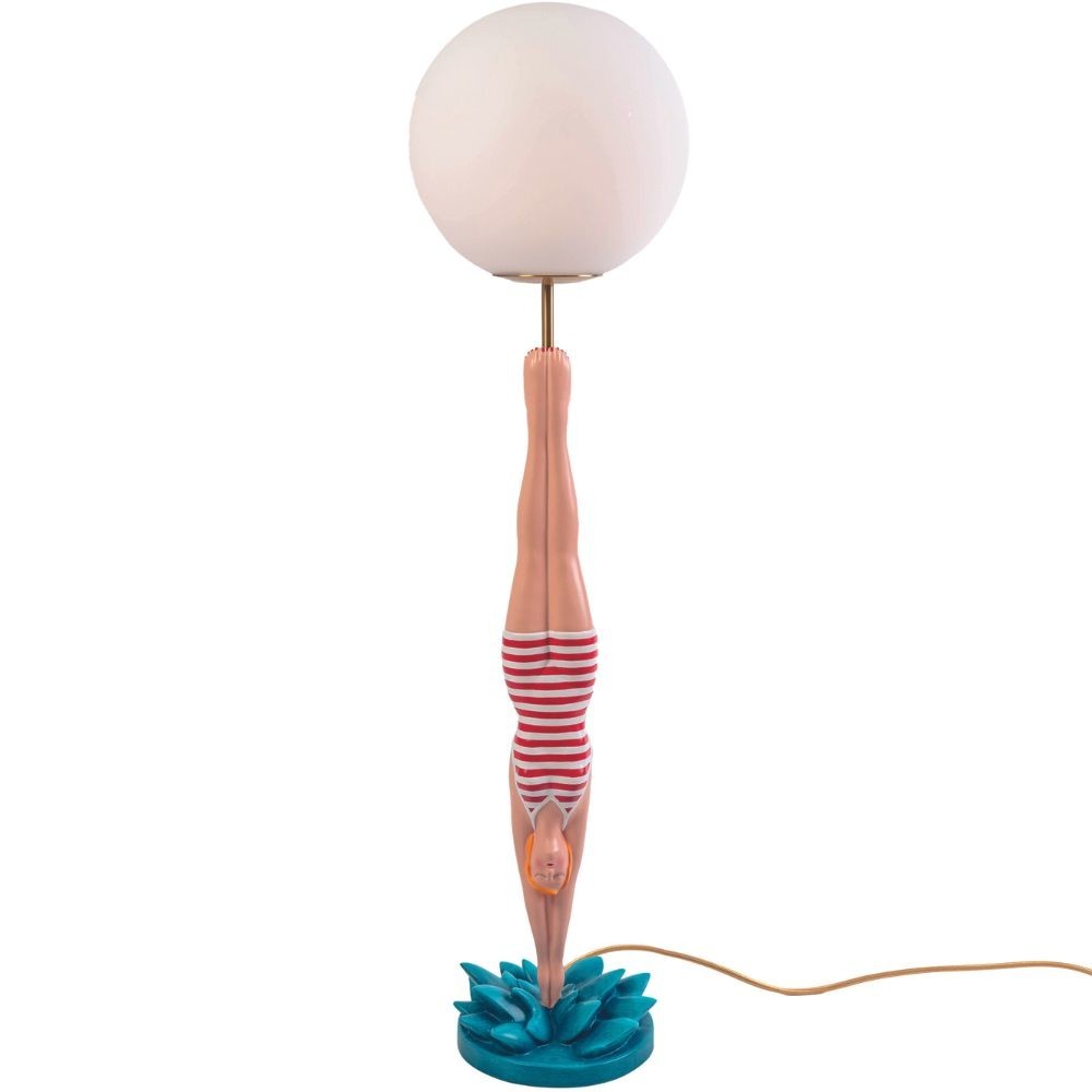 Stolová lampa LADY DIVER 95 cm, červená, živica, Seletti