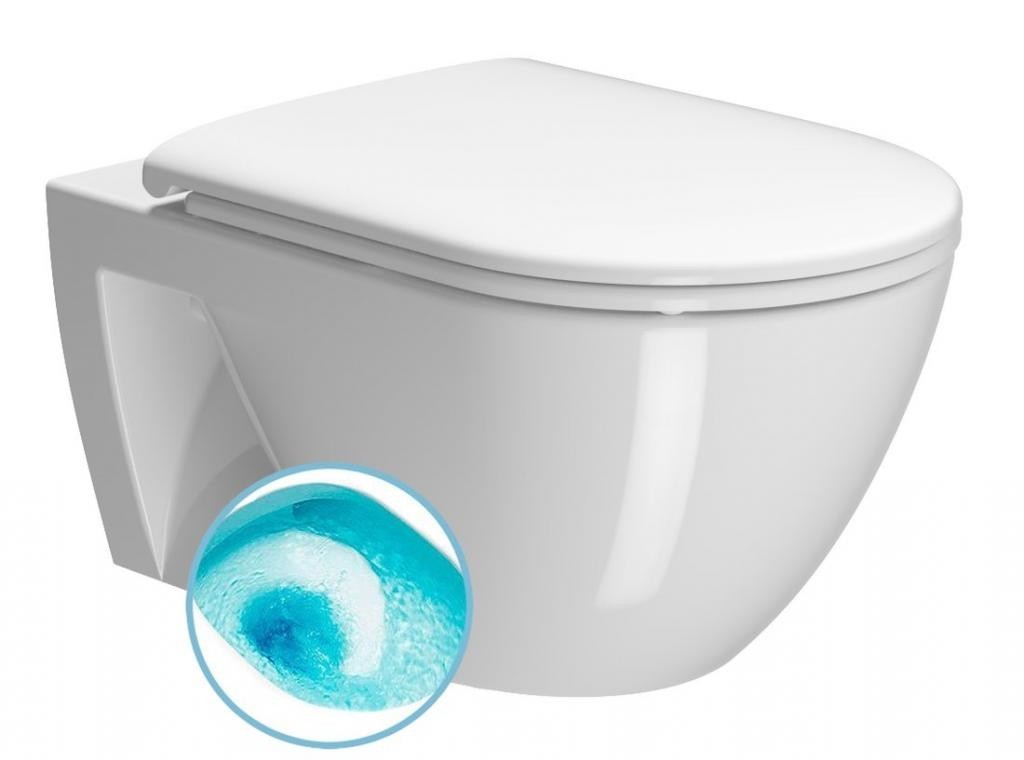 GSI - PURA ECO závesná WC misa, Swirlflush, 36x55 cm, biela ExtraGlaze 880711