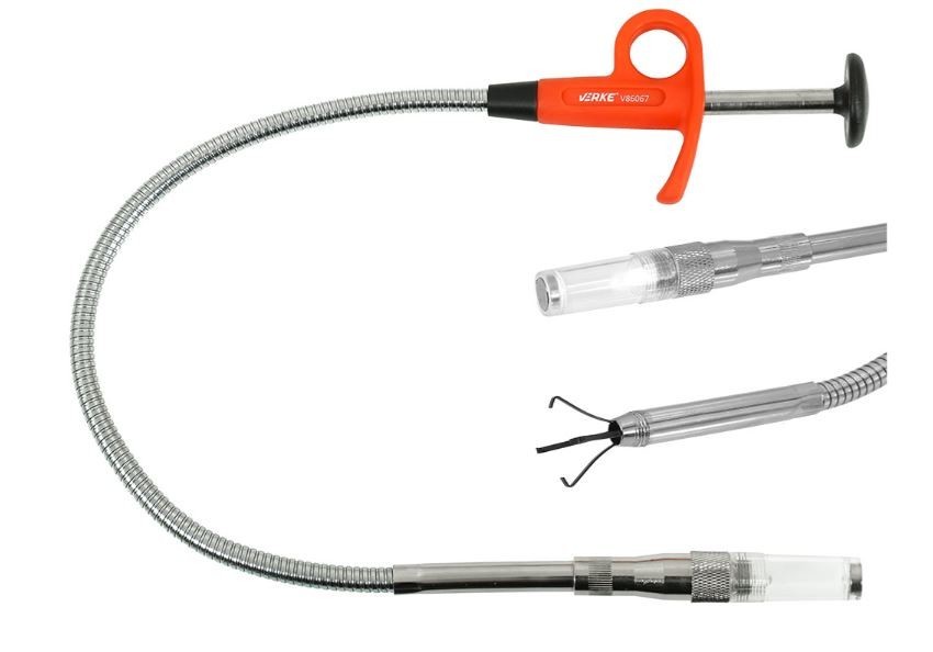 ProfiGaráž Mechanický chyták magnetický s LED 58cm
