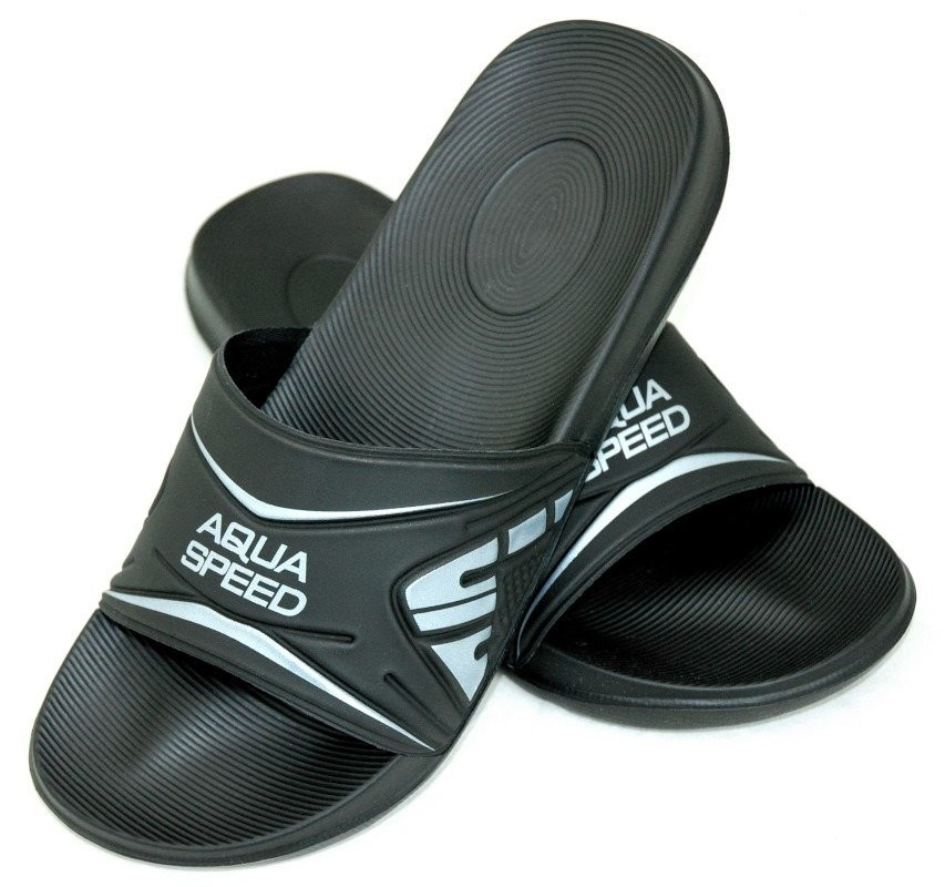 AQUA SPEED Topánky do bazéna Dakota Black/Silver Pattern 07 41