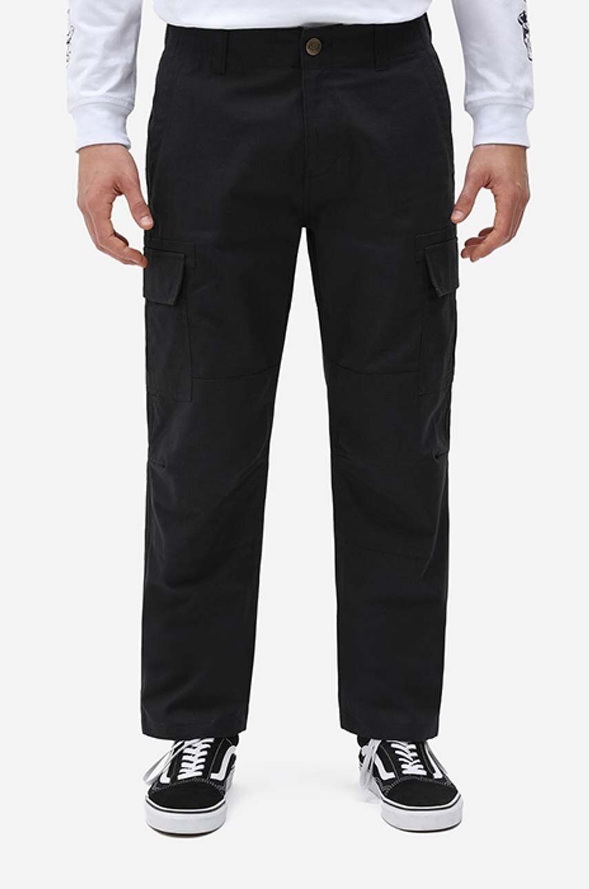 Bavlnené nohavice Dickies čierna farba, strih cargo