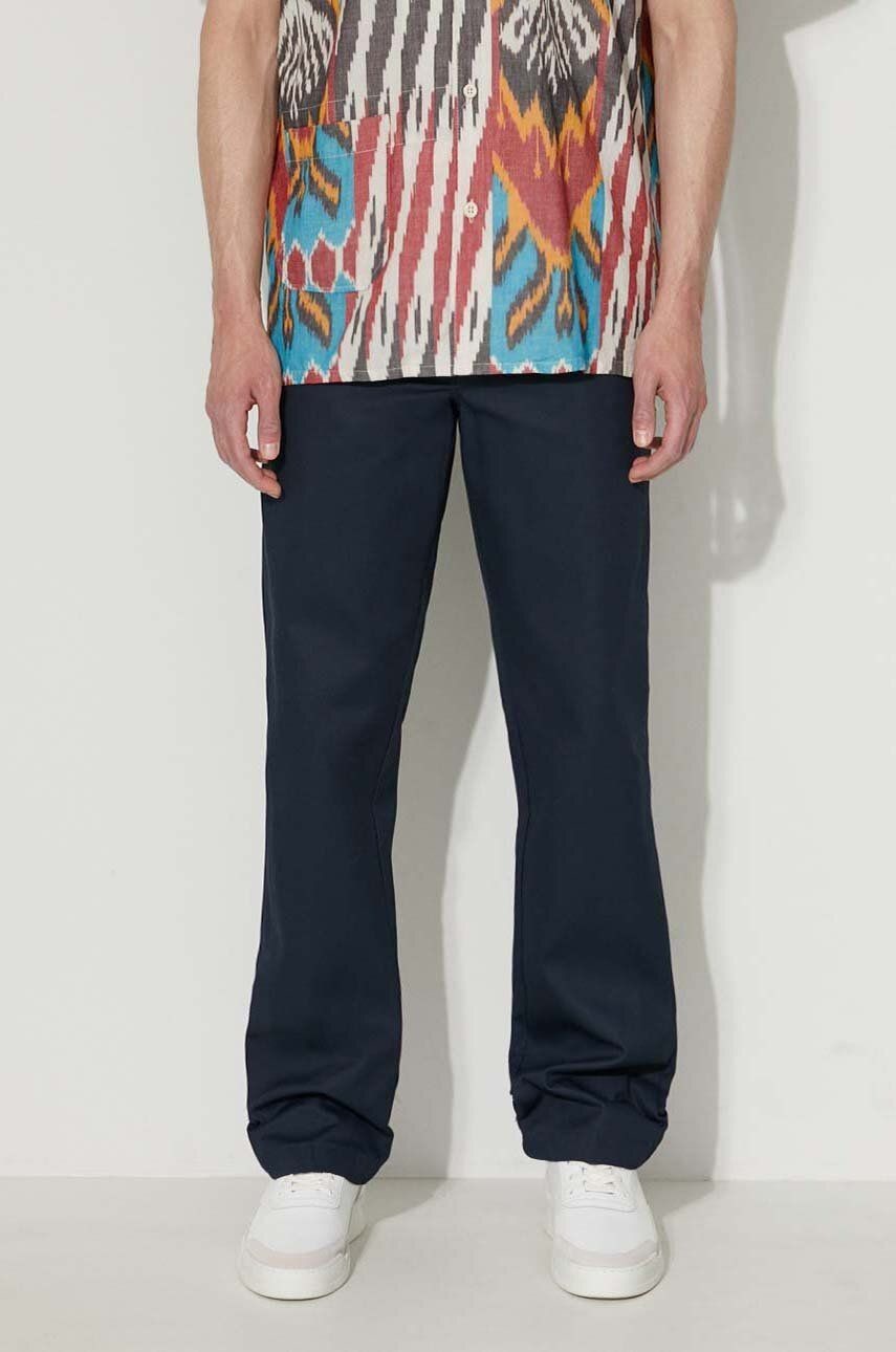 Nohavice Dickies DK0A4XK9DNX-NAVY, pánske, tmavomodrá farba, priliehavé