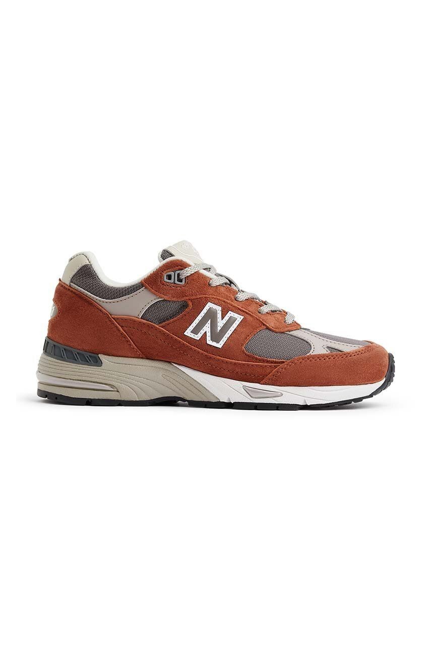 Tenisky New Balance W991PTY Made in UK hnedá farba
