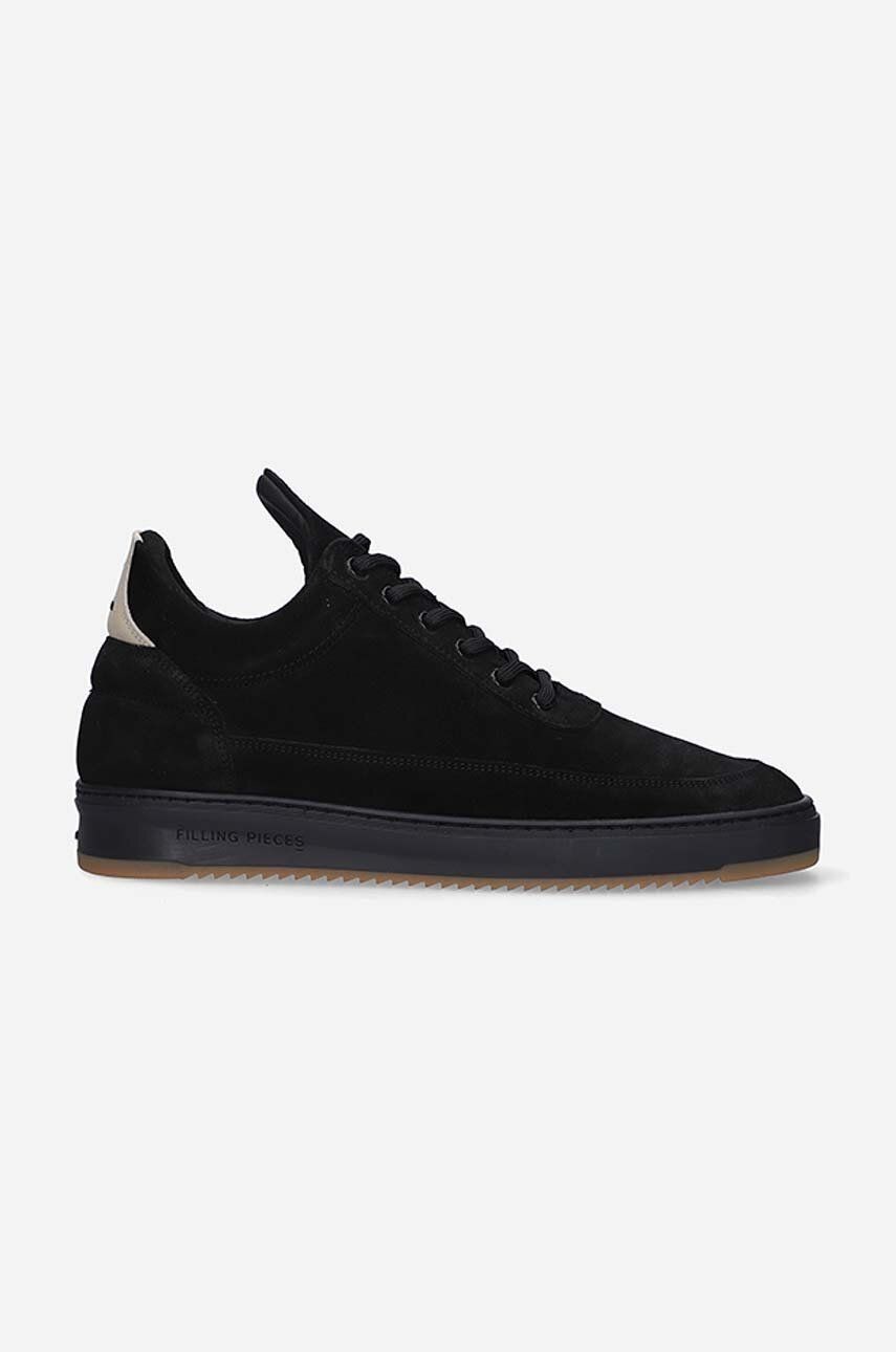 Semišové tenisky Filling Pieces Low Top Ripple Suede čierna farba, 25122791861