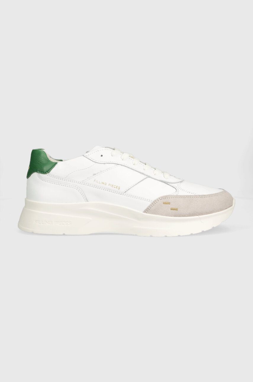 Kožené tenisky Filling Pieces Jet Runner biela farba, 17127361901