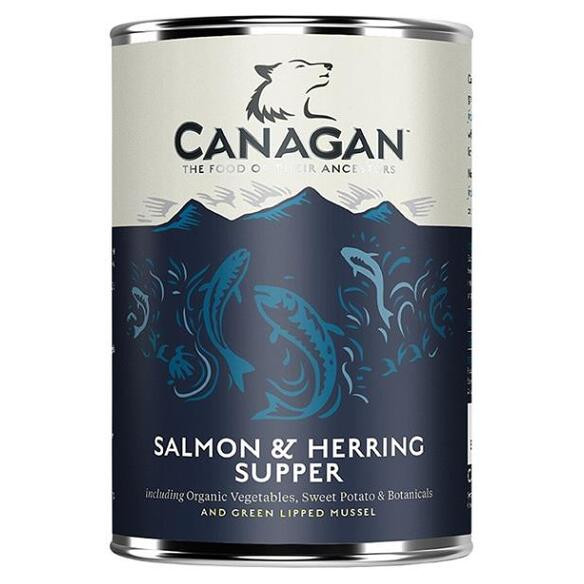 CANAGAN Salmon & herring supper konzerva pre psov 400 g