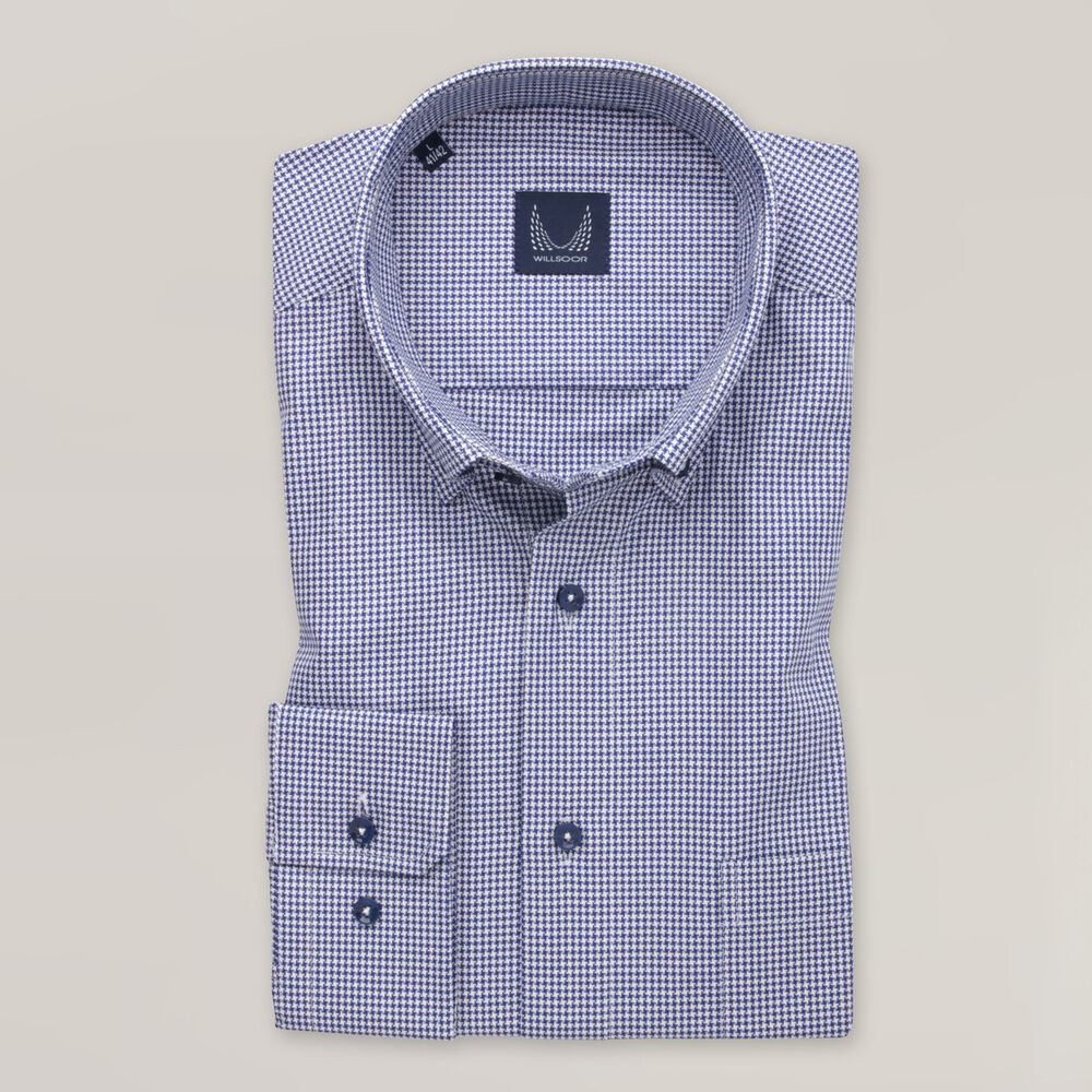 Pánska košeľa slim fit s modrým pepito vzorom 15964