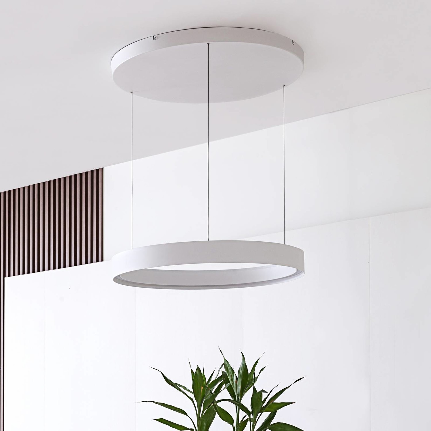 Lucande Philine LED závesné svietidlo Ø 60cm biela