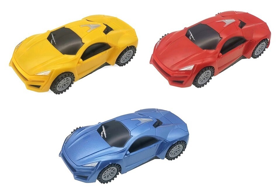 Auto na zotrvačník 16,5cm - žltá