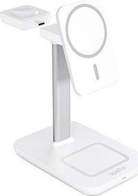 Spello by Epico 3in1 bezdrôtová nabíjacia stanica s podporou MagSafe – biela