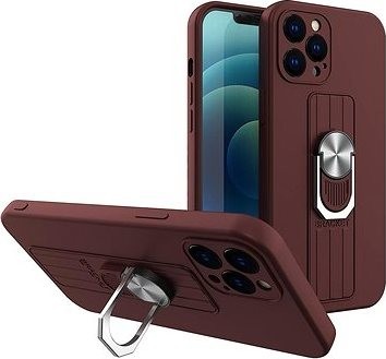 Ring silikonový kryt na Xiaomi Redmi Note 10 / 10S, hnědý