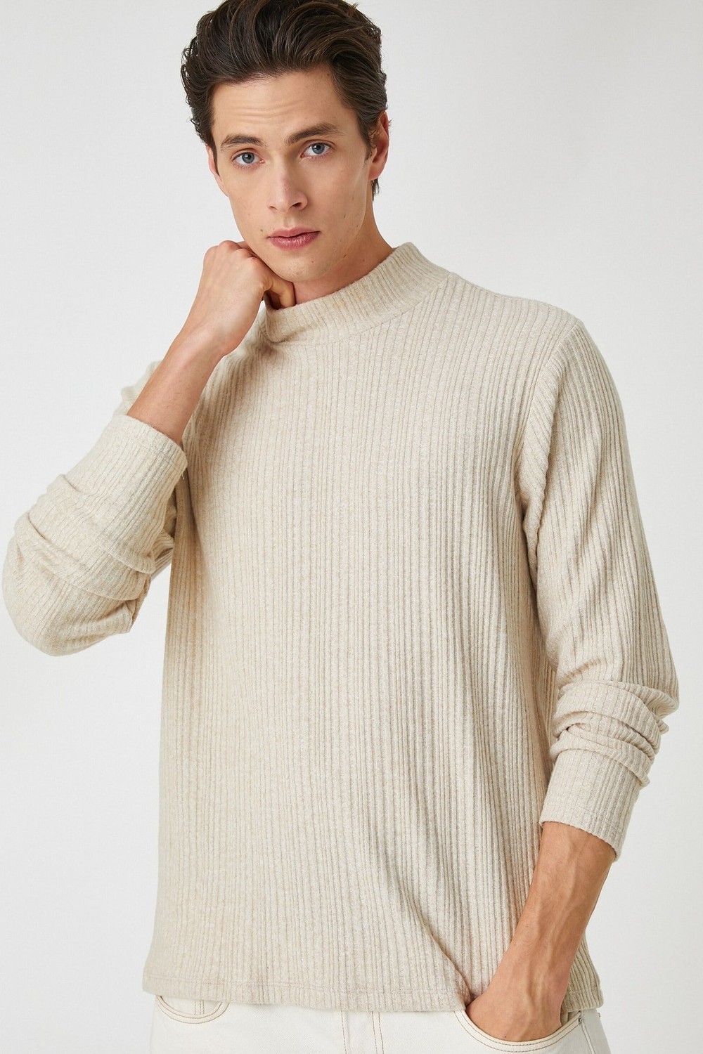 Koton Men's Beige Sweater