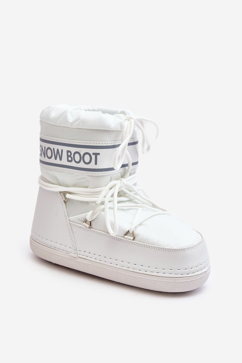 Women's White Snow Boots with Soia Ties