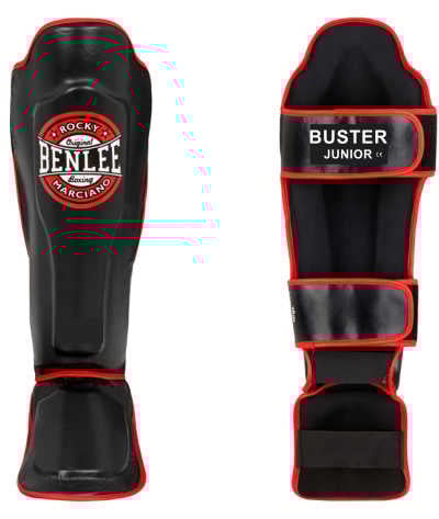 Lonsdale Kids artificial leather shin guards (1 pair)