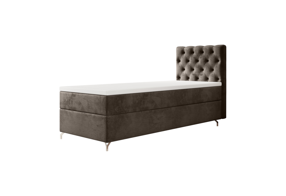 Expedo Čalúnená posteľ boxspring FESTER, 90x200, Monolith 15, ľavá