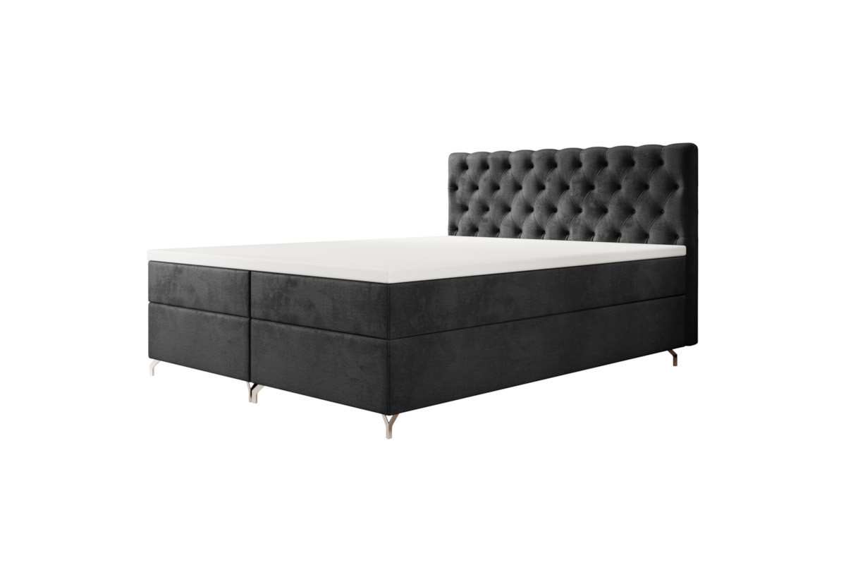 Expedo Čalúnená posteľ boxspring FESTER 2, 160x200, Monolith 97