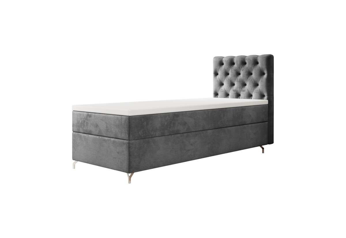 Expedo Čalúnená posteľ boxspring FESTER, 80x200, Monolith 92, ľavá