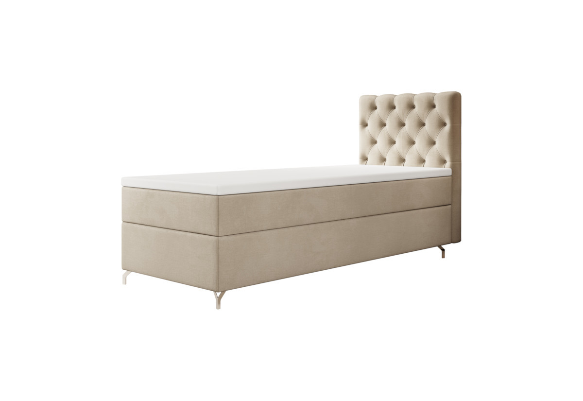 Expedo Čalúnená posteľ boxspring FESTER, 80x200, Monolith 01, pravá