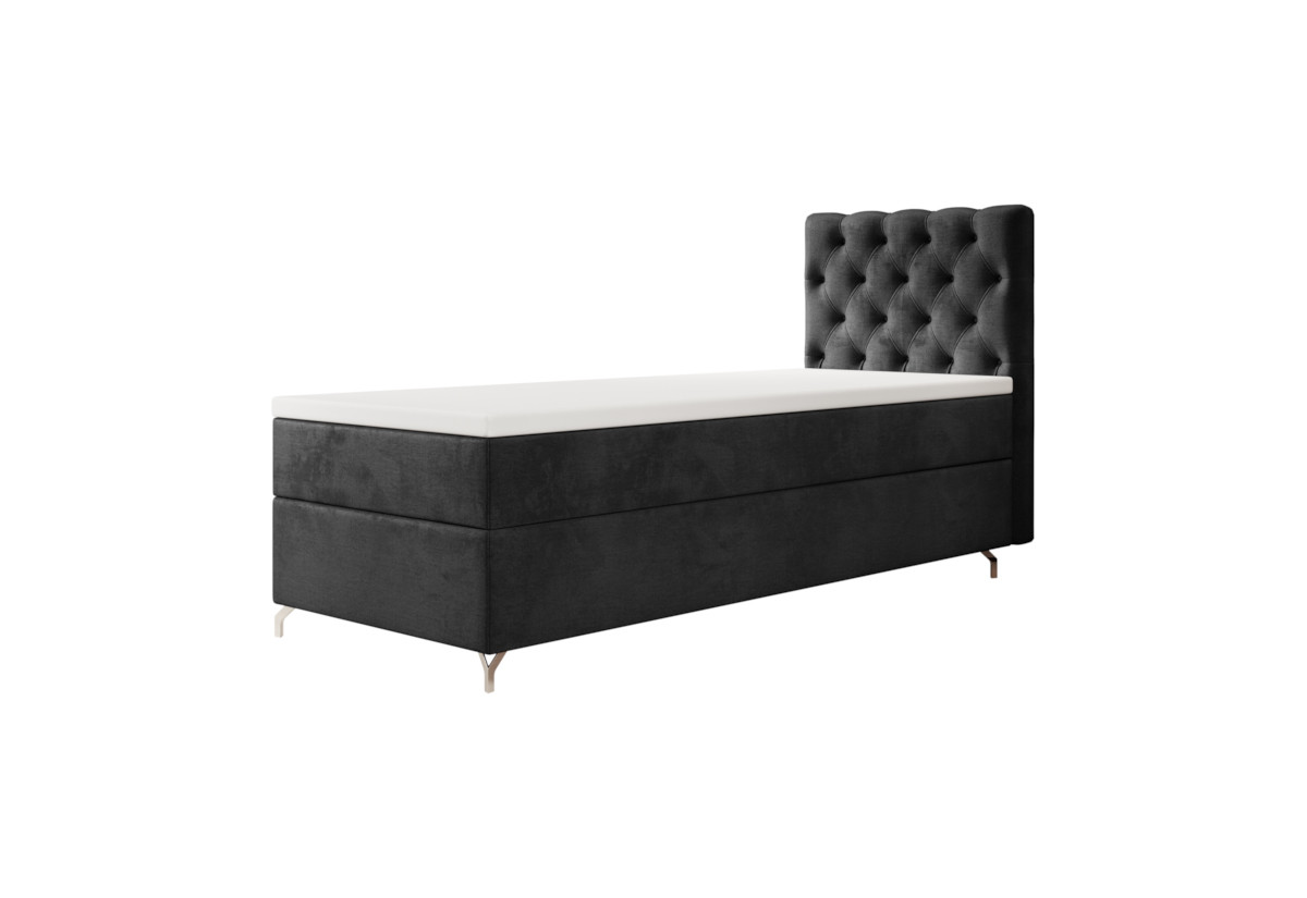 Expedo Čalúnená posteľ boxspring FESTER, 90x200, Monolith 97, ľavá