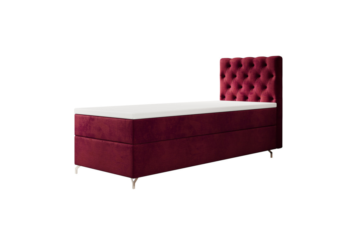 Expedo Čalúnená posteľ boxspring FESTER, 90x200, Monolith 59, ľavá