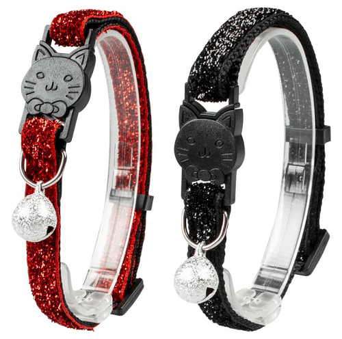 DUVO+ nylónový obojok pre mačky,lesklý, mix farieb 20-30cm/10mm 2ks