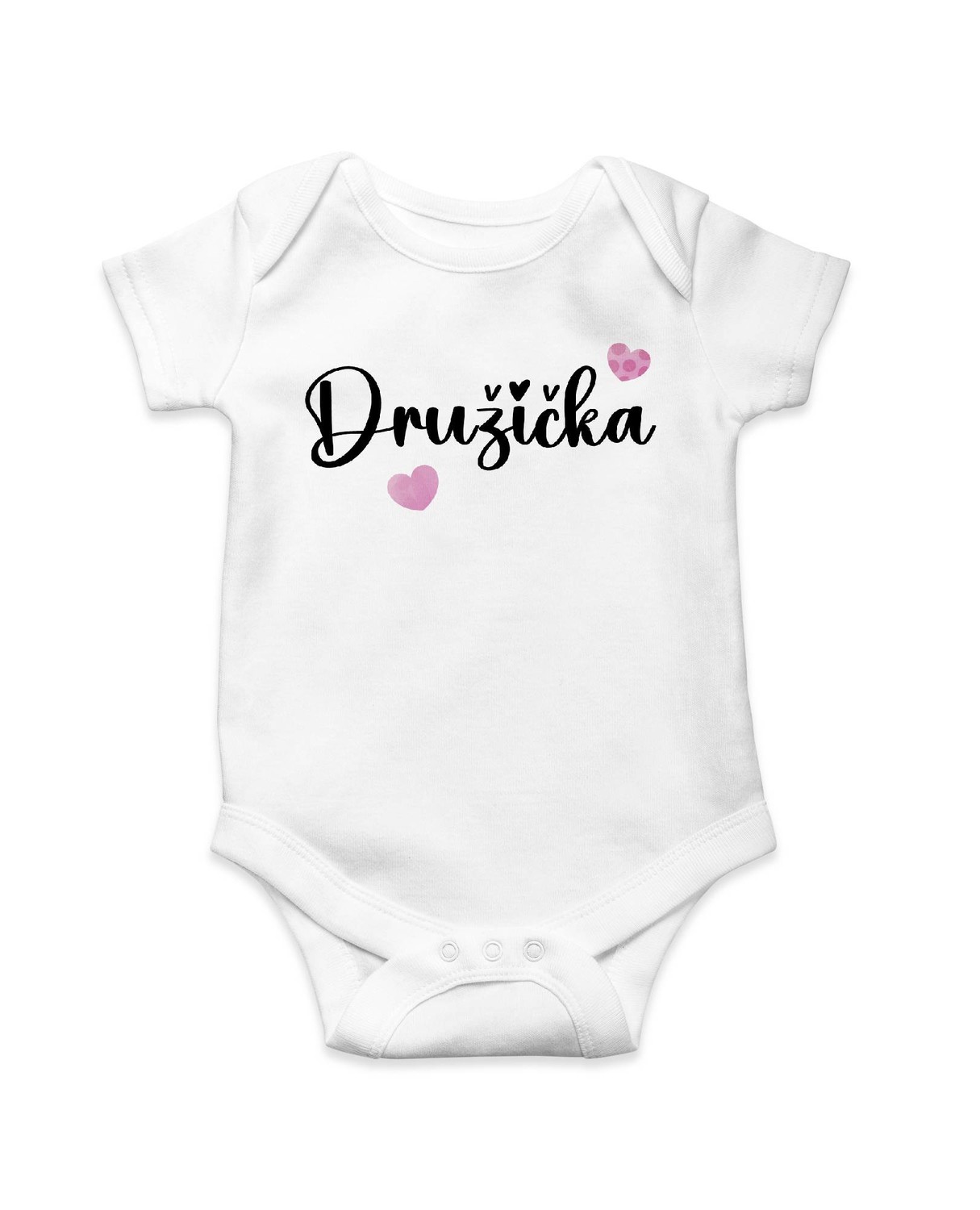 Personal Detské body - Družička so srdiečkami Farba: biela, Veľkosť najmenší: 3 mesiace