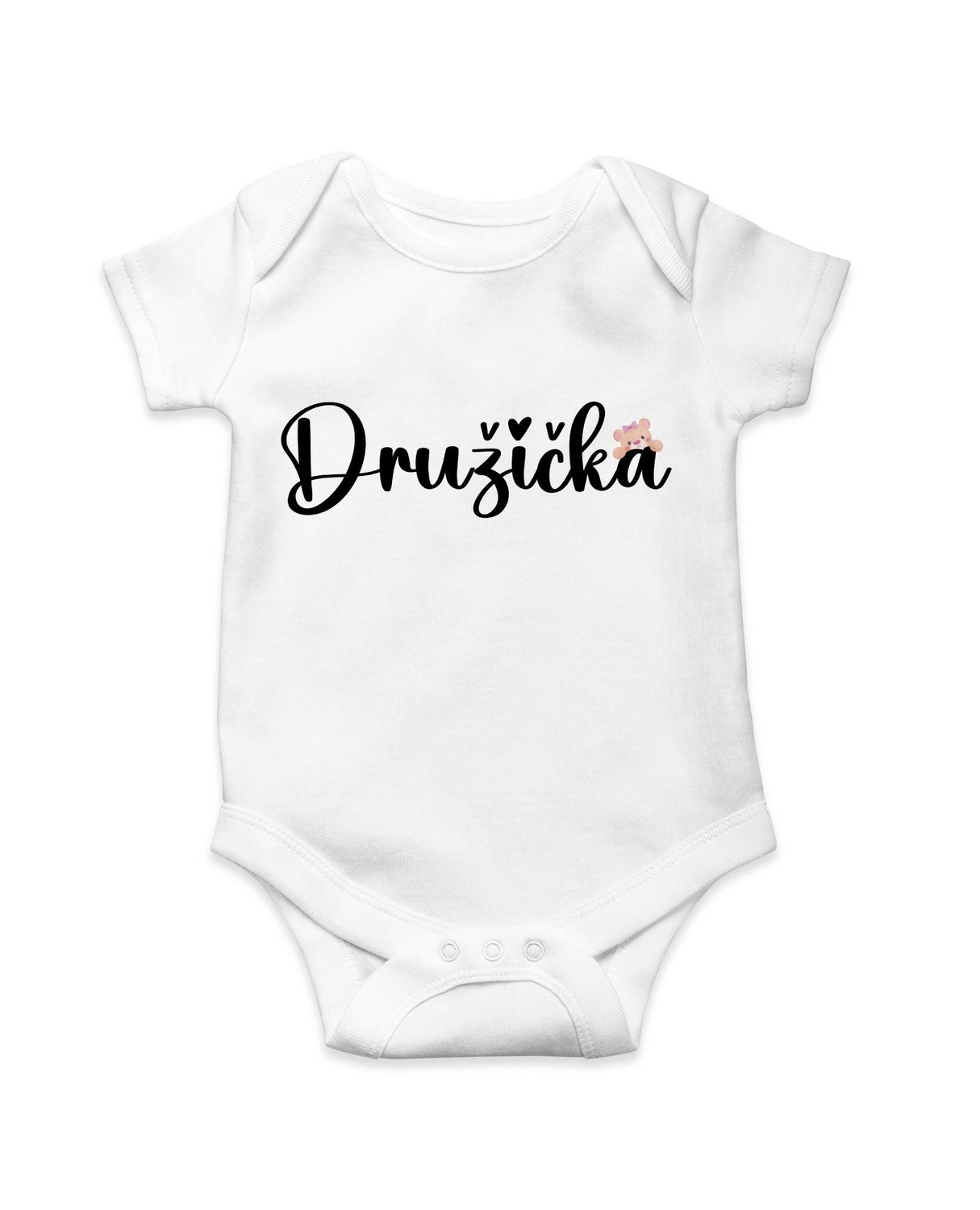 Personal Detské body - Družička s medvedíkom Farba: biela, Veľkosť najmenší: 3 mesiace