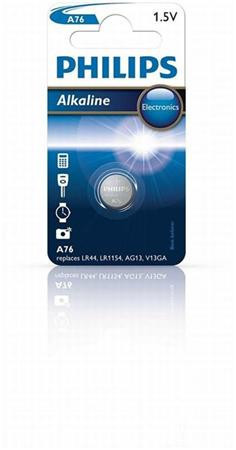 Philips batéria gombíková A76, alkalická - 1ks (LR44)