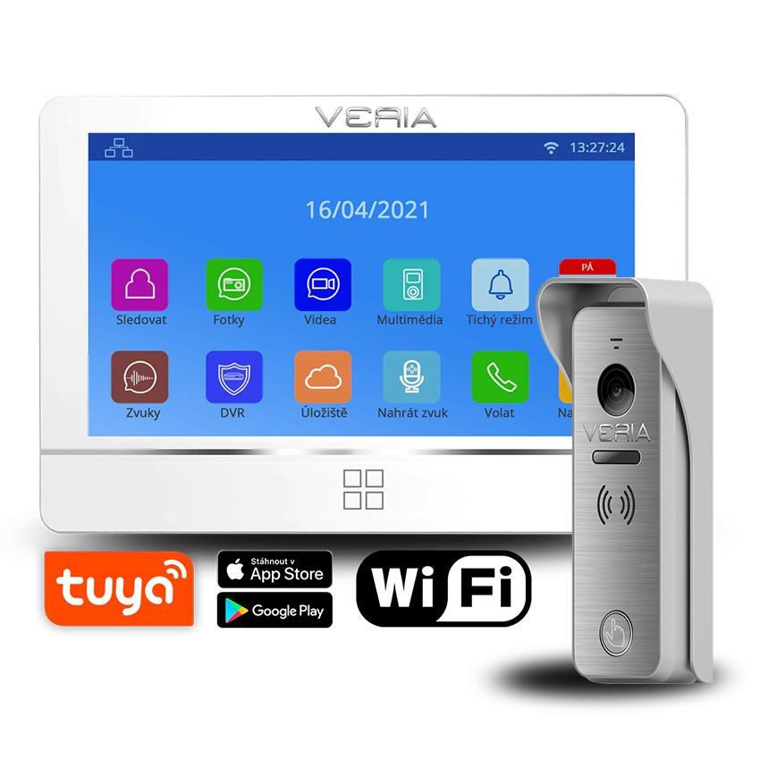 SET Videotelefón VERIA 8277B-W biely + vstupná stanica VERIA 831 zo série VERIA 2-WIRE