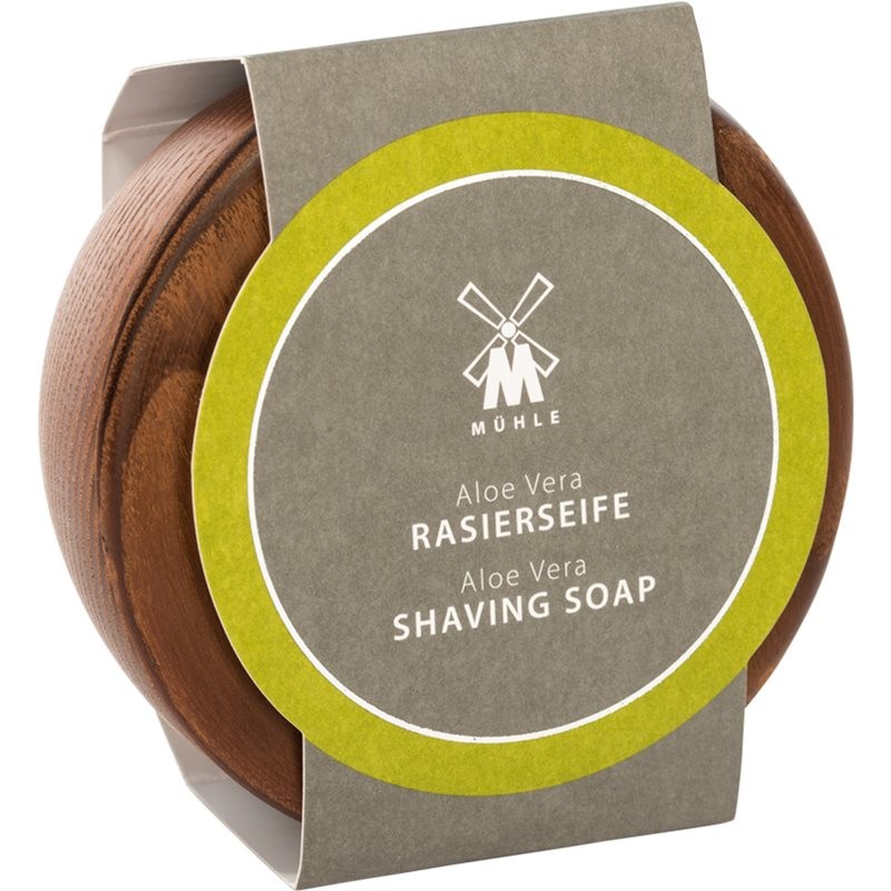Mühle Shaving Soap Wooden Bowl mydlo na holenie pre mužov Aloe Vera 65 g