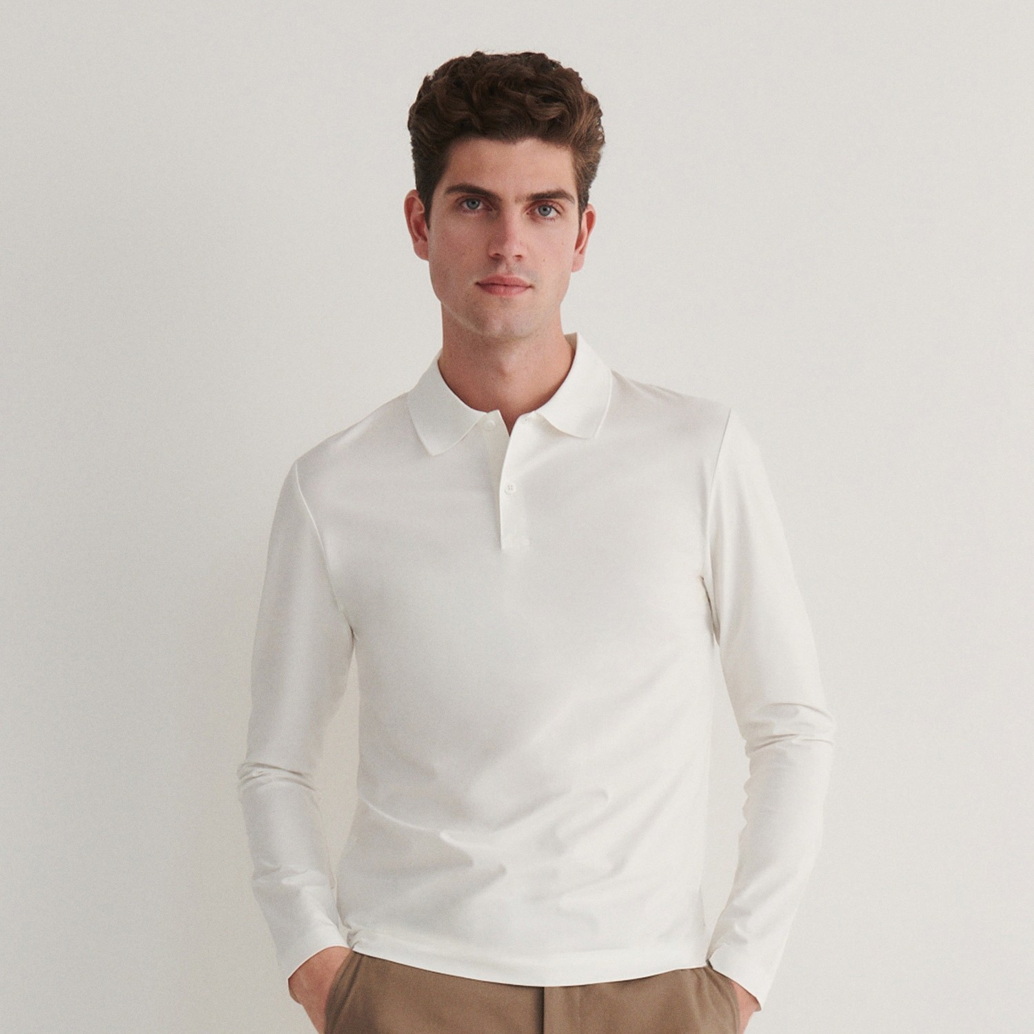 Reserved - Men`s polo - Krémová