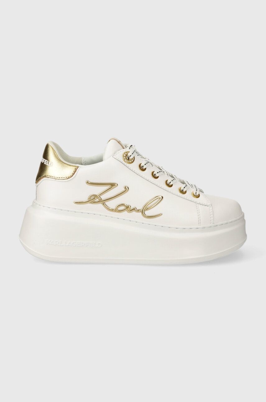 Kožené tenisky Karl Lagerfeld ANAKAPRI biela farba, KL63510A