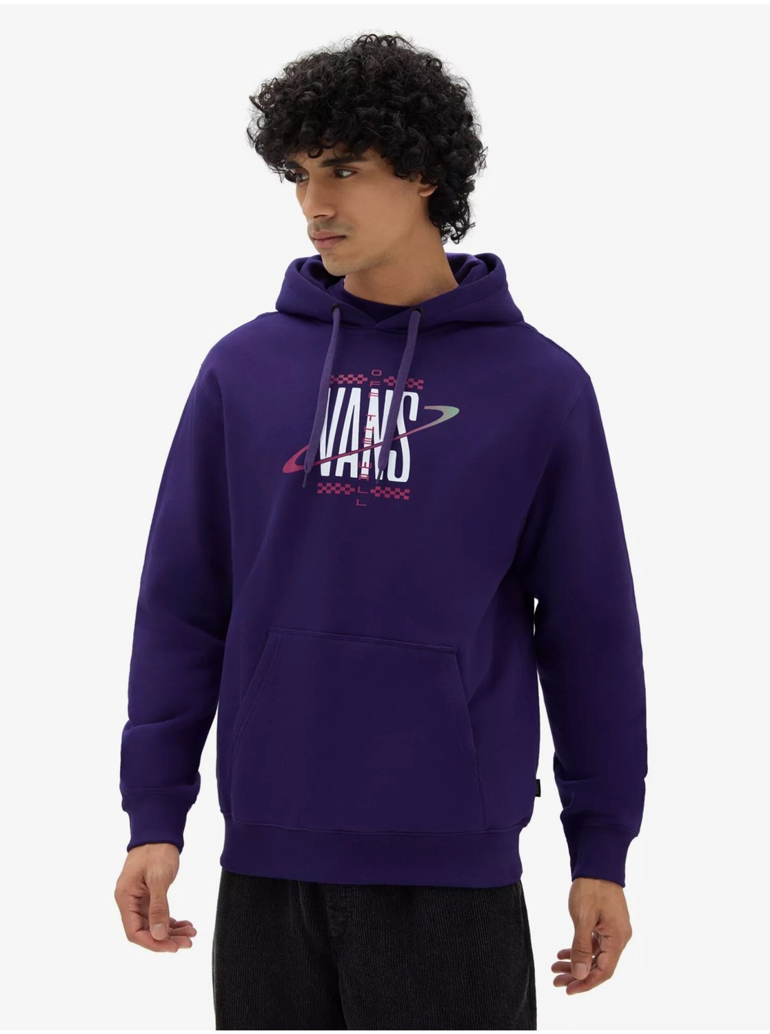 Tmavo fialová pánska mikina s kapucňou VANS Saturn Po