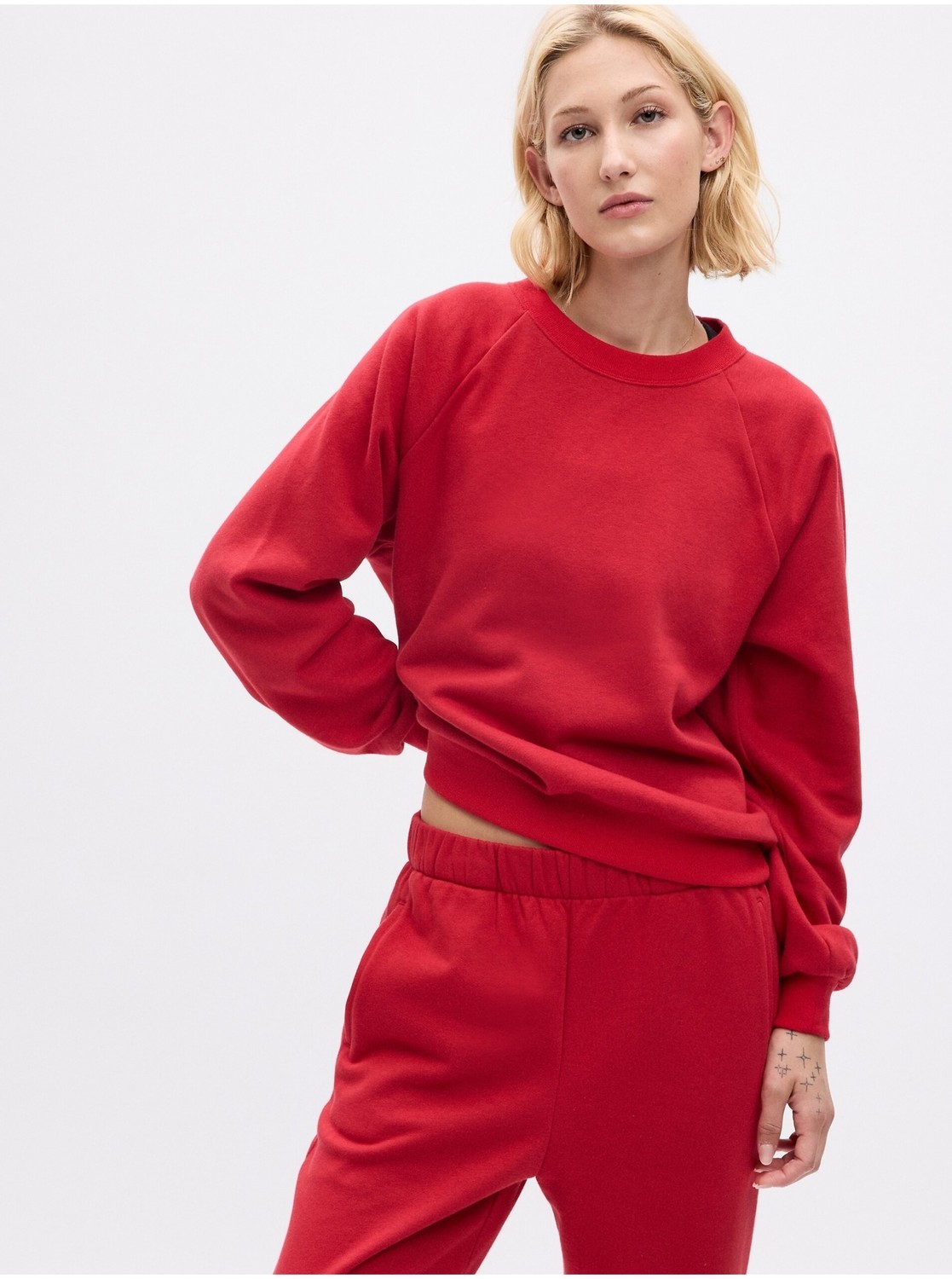 Červená dámska basic mikina GAP