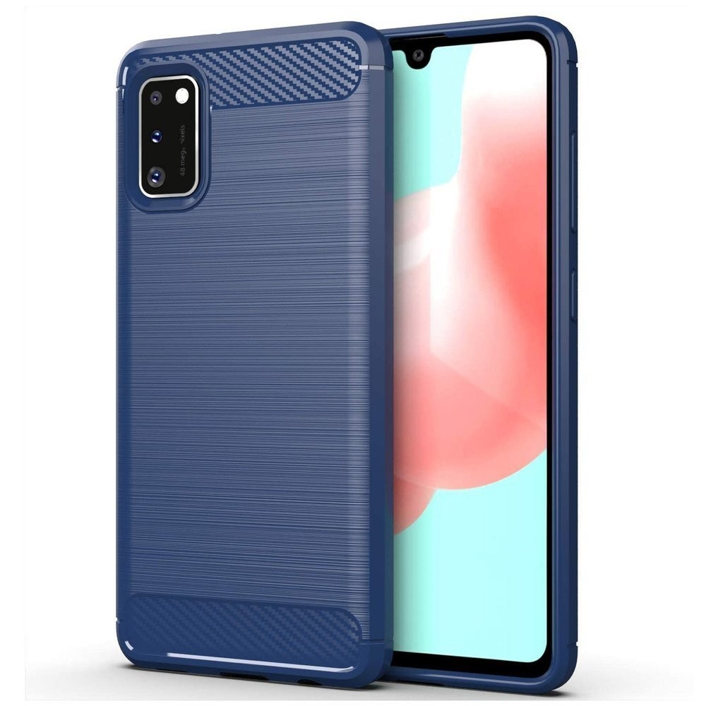 IZMAEL Samsung Galaxy A41 Puzdro Carbon Bush TPU  KP29247 modrá