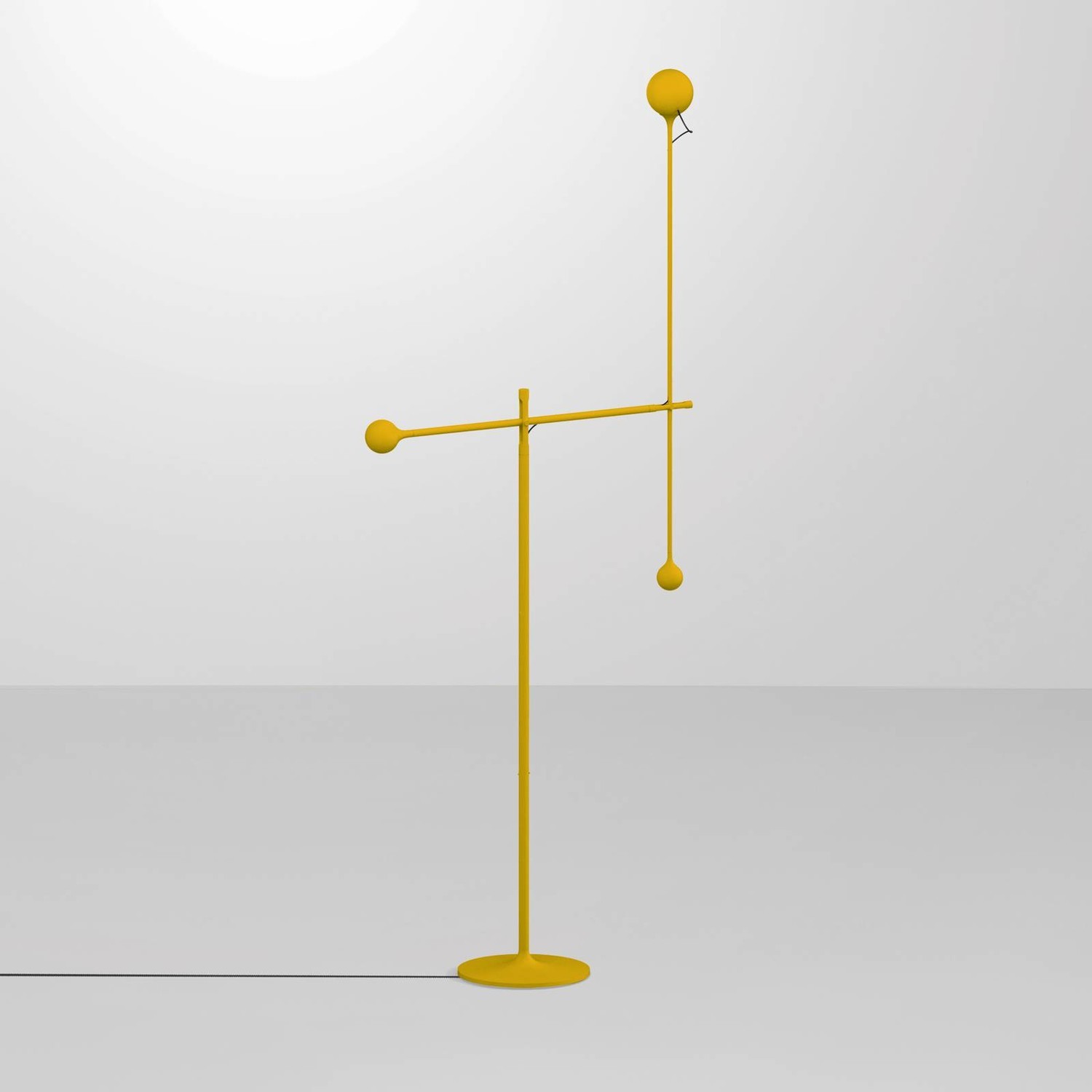Artemide Ixa stojacia LED lampa nastaviteľná žltá