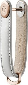 ORBITKEY Key Organizer Leather 2.0 – Stone with Grey Stitching