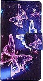 TopQ Xiaomi Redmi 9 knižkový Modrý s motýlikmi 51052