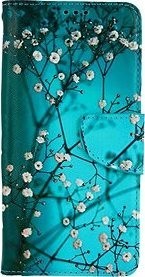 TopQ Xiaomi Redmi Note 7 knižkové Modré s kvetmi 67737