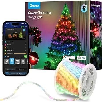 Govee LED RGBIC osvetlenie pre vianočný stromček 10 m