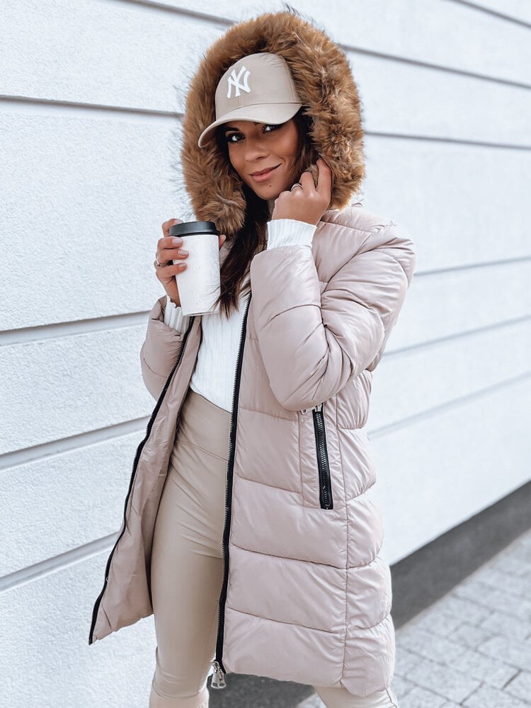 MICO women's quilted winter jacket, camel, Dstreet